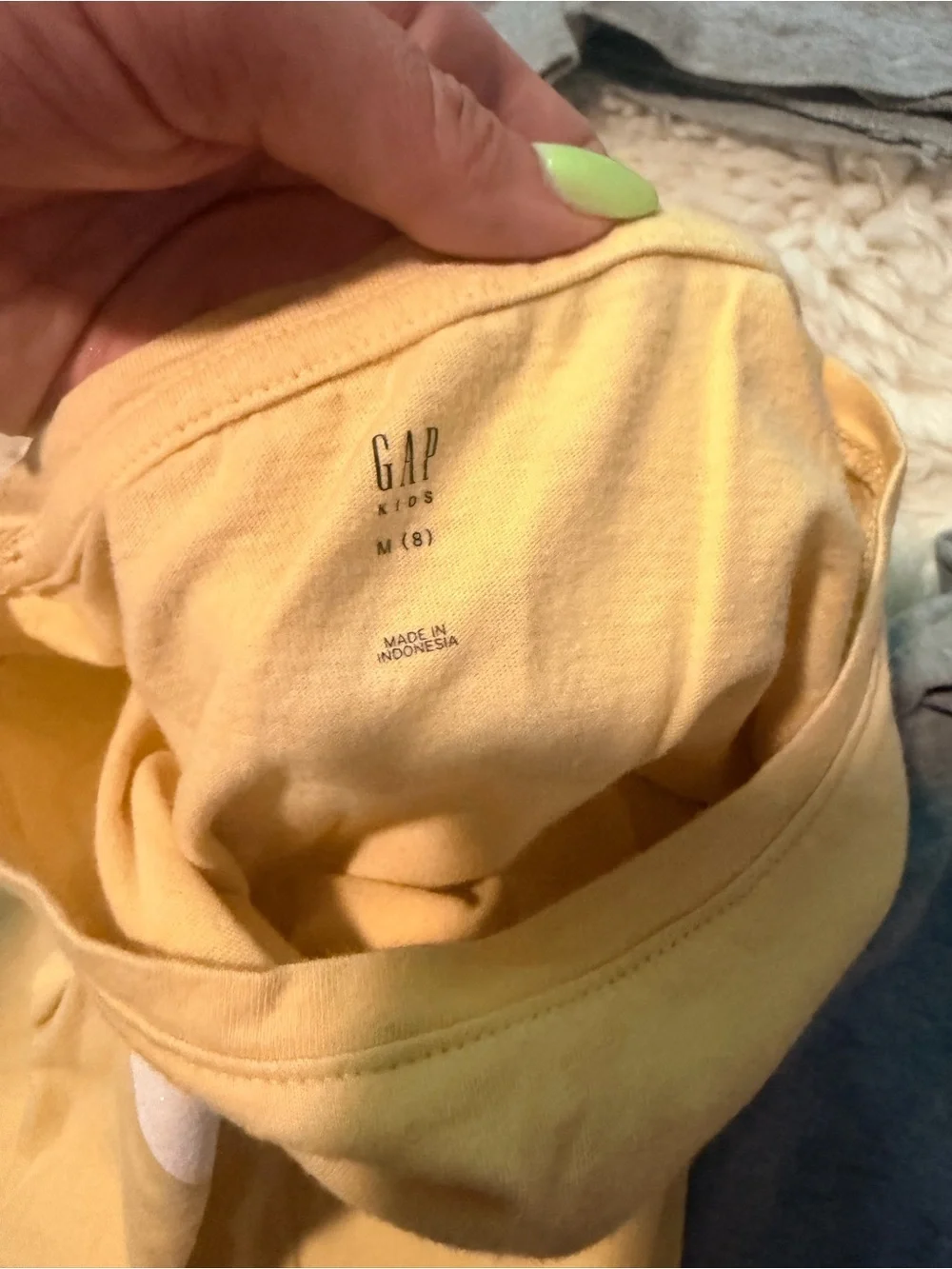 GAP Kids Yellow Logo Tee + Gray Smiley and Sparkle Tops - 3-Pack